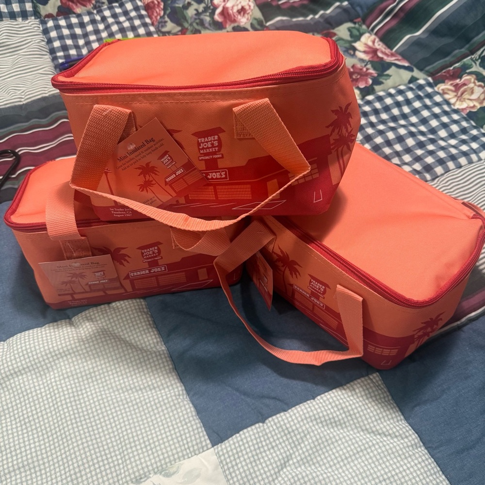3 mini Trader Joe’s insulated lunch bag